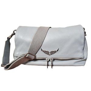 Zadig & Voltaire Rocky Bag Gray Leather Crossbody